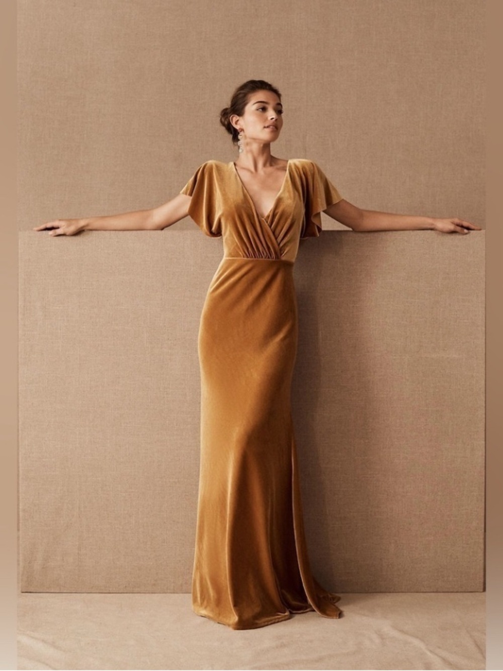 Jenny Yoo Ellis Velvet Maxi Dress Size 2 | Formal Bridesmaid Gown NWT